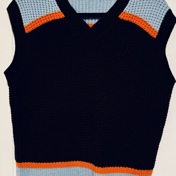 Marni Tops - Marni x Uniqlo popcorn knitted sweater vest women’s blue and brown